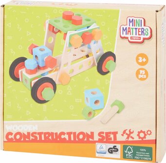 57006  Mini Matter Voertuig Bouwen Hout 75-delig