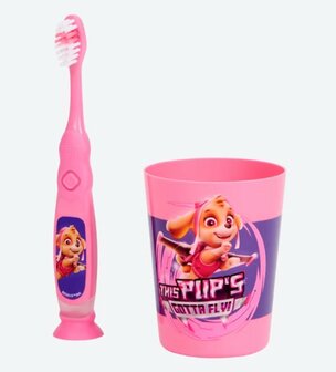 04087 Paw Patrol Skye Tandenborstelset met Timer Roze