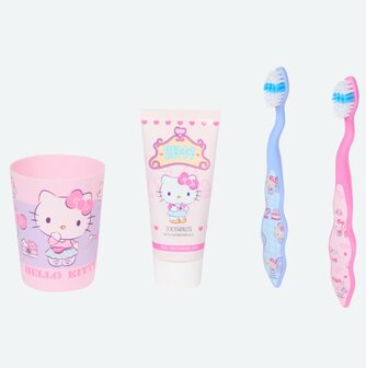15175 Hello Kitty Gevuld Tandpasta Reistasje 5-delig