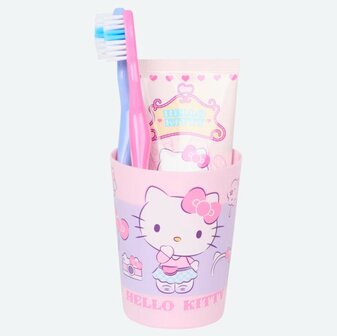 15175 Hello Kitty Gevuld Tandpasta Reistasje 5-delig