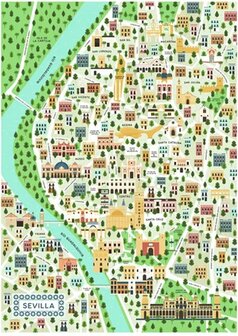 176076 Ravensburger Puzzel Map of Seville 1000 stukjes