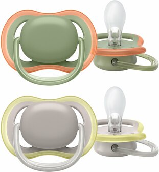 993155 Philips Avent Ultra Air Fopspeen 6-18 Mnd. Groen/Grijs 2 stuks