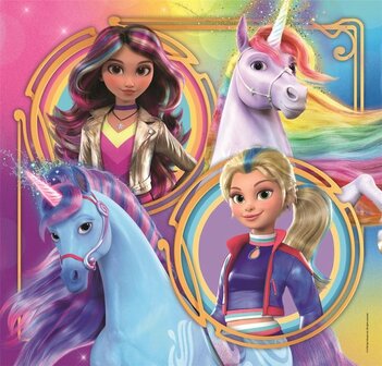 53258 Clementoni  Puzzel  Unicorn Academy  3 x 48 stukjes