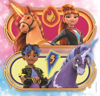 53258 Clementoni  Puzzel  Unicorn Academy  3 x 48 stukjes