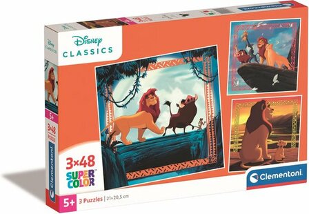 53234 Clementoni  Puzzel  Disney Lion King  3 x 48 stukjes