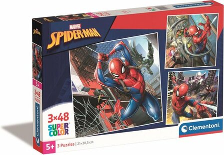 53166 Clementoni  Puzzel  Marvel Spiderman  3 x 48 stukjes