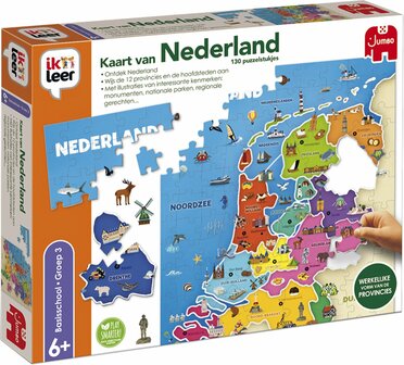 199268 Jumbo Puzzel Ik Leer - Kaart van Nederland 130 stukjes