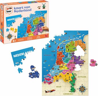 199268 Jumbo Puzzel Ik Leer - Kaart van Nederland 130 stukjes