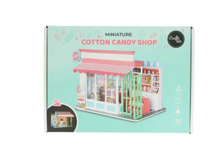 65890 Crafts&amp;Co Miniature Cotton Candy Shop DIY Bouwpakket met Ledverlichting