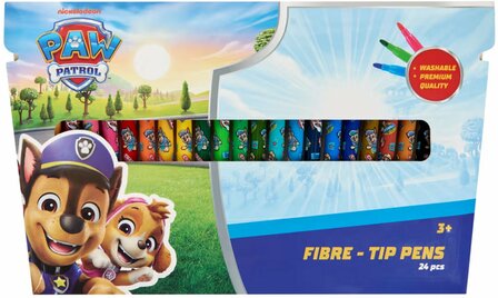 99817 Paw Patrol Viltstiften Set van 24  met Uitwasbare Inkt