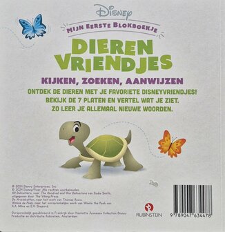 34478 Boek DisneyMijn Eerste Blokboekje Dierenvriendjes