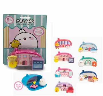 10433 Molang Mini House Playset Speelgoed met figuurtje en accessoire 8 verschillende