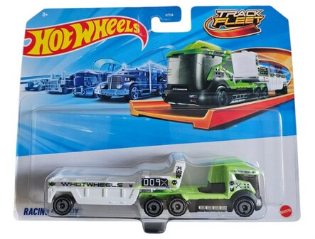 55283 Hot Wheels Scania Rally Truck Transporter Vrachtwagen Groen