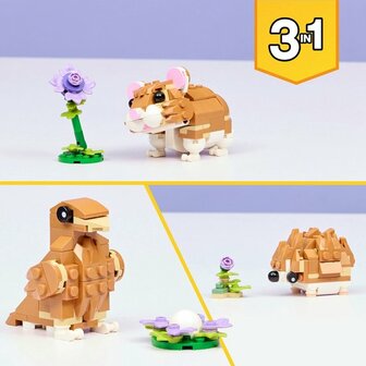 31376 LEGO Creator 3in1 Schattige Hamster met Bloem