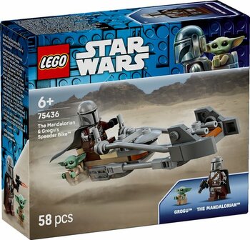 75436 LEGO Star Wars De Mandalorian en Grogu's Speederbike