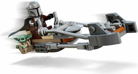 75436 LEGO Star Wars De Mandalorian en Grogu's Speederbike