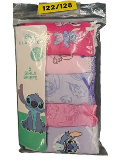 24088 Disney Stitch Meisjes Slip Maat 122-128 5 stuks