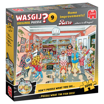 602811 Jumbo Puzzel Wasgij Retro Original 9 Klein verbouwinkje! 1000 stukjes