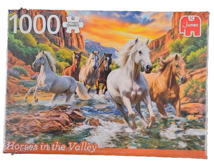 10267 Jumbo Puzzel Horses in the Valley 1000 stukjes