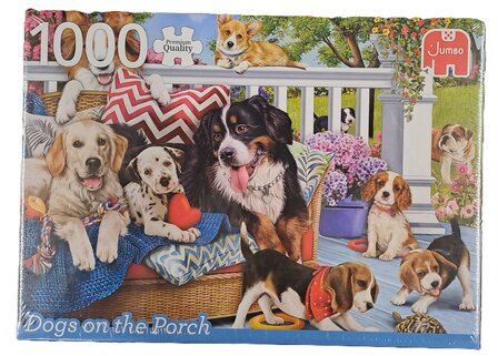 10250 Jumbo Puzzel Dogs on the Porch 1000 stukjes