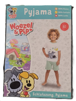 40308 Woezel en Pip Pyjama Groen Maat 92