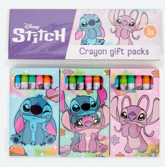 08557 Disney Stitch Uitdeelcadeaus Kleurrijke Krijtjes 3x