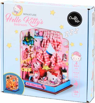 36705 Crafts &amp; Co DIY Miniatuur van Hello Kitty's Bedroom 