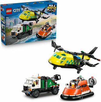 60505 LEGO City Vliegtuig, Servicewagen en Hovercraft Remix