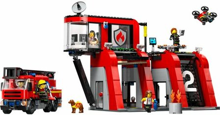 60414 LEGO City Brandweerkazerne en brandweerauto