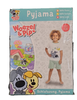 40339 Woezel en Pip Pyjama Groen Maat 122-128