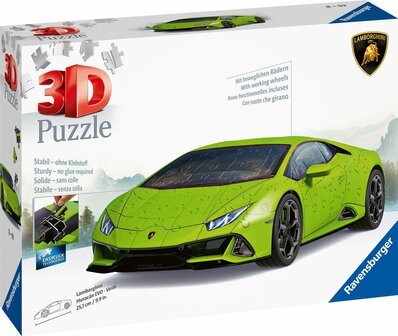 115594 Ravensburger Puzzel 3D Lamborghini Hurac&aacute;n EVO Verde 156 stukjes
