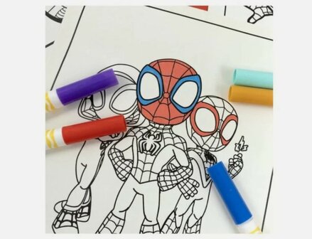 29187 Marvel Spidey Reisschildertafelset met Pennen en Stickers