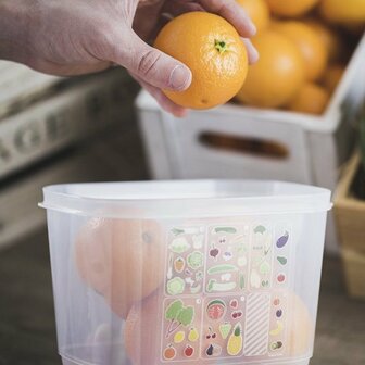 80964 Tupperware VentSmart Vershouddoos 6.1L Doorzichtig en Geel Deksel  