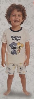 40469 Woezel en Pip Pyjama Wit/blauw Maat 92