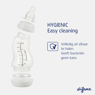 46570 Difrax Anti-Koliek Voedingsfles BPA-vrij 250 ml blauw