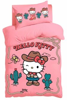 41806 Hello Kitty Dekbedovertrek 1 pers Western Housse de Couette