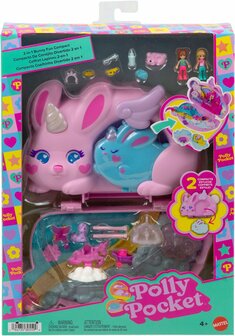 05599 Polly Pocket 2-in-1 Konijntjesplezier  Tasje met compacte speelset