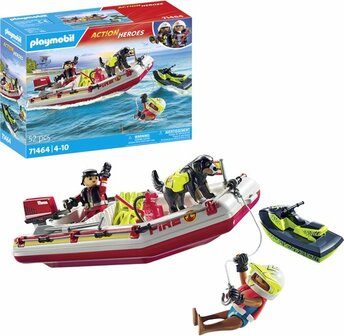 71464 PLAYMOBIL Action Heroes Brandweerboot met waterscooter