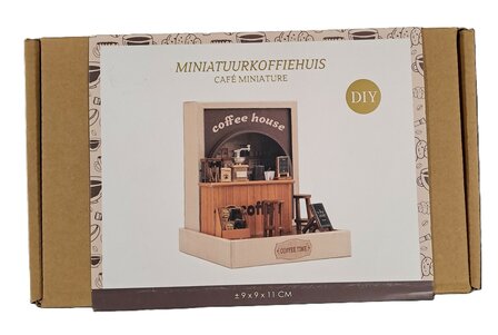 54013 DIY Miniatuur Koffiehuis 9x9x11 cm