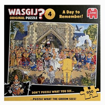 609957 Jumbo Puzzel Wasgij 4 Orginal Een dag om nooit te vergeten! 950 stukjes