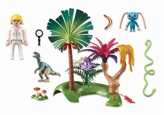 6687 PLAYMOBIL Super4 Verlaten wereld met Alien en Raptor