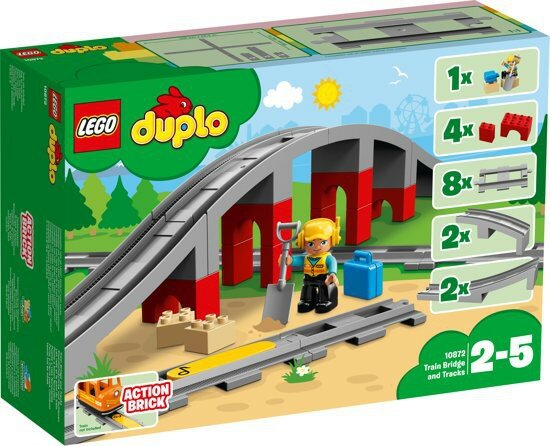 10872 LEGO  DUPLO  Treinbrug en -rails