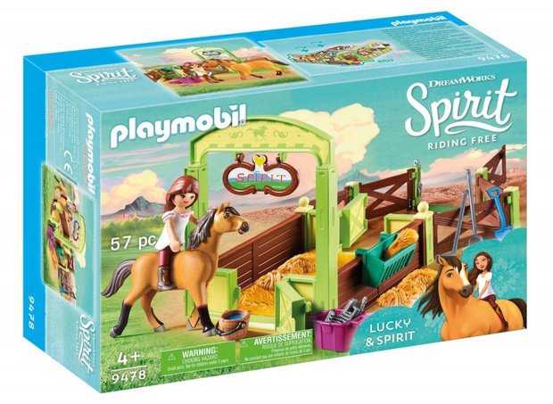 9478 PLAYMOBIL Spirit Lucky & Spirit met paardenbox