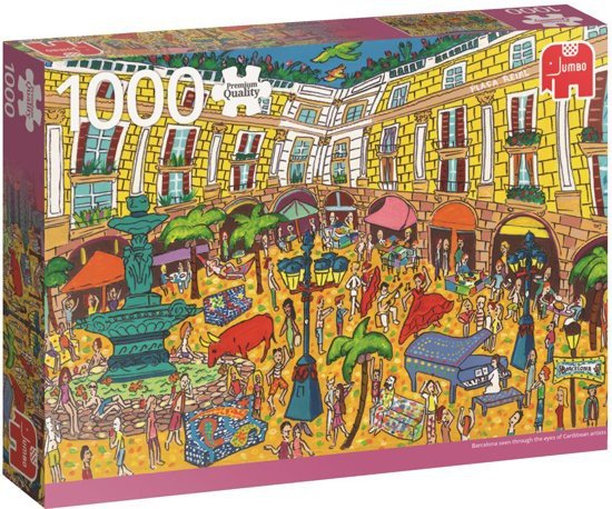 18561 Jumbo Puzzel Plaça Reial Barcelona Premium Quality 1000 stukjes