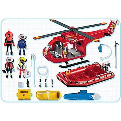 4428 PLAYMOBIL City Action Reddingshelikopter en boot