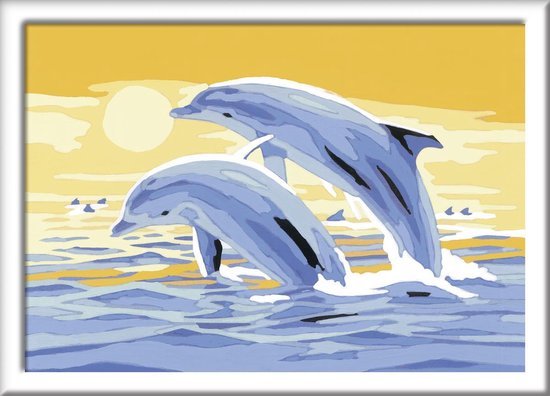 280537 Ravensburger Schilderen op nummer Springende dolfijnen