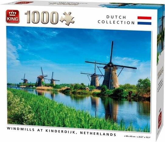 55885 King Puzzel Windmolens Kinderdijk 1000 Stukjes