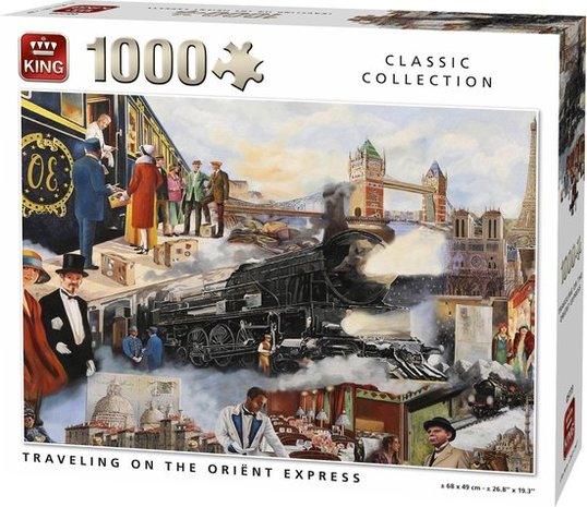 05773 King Puzzel Travelilng On The Oriënt Express 1000 Stukjes