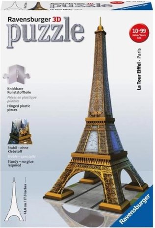 125562 Ravensburger Eiffeltoren 3D Puzzel gebouw van 216 stukjes