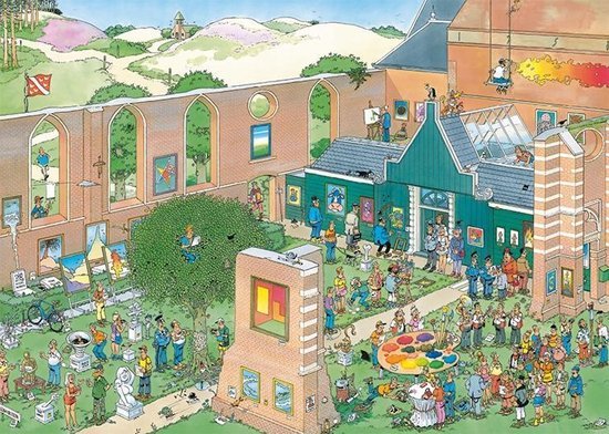 20022 Jumbo Puzzel Jan van Haasteren De Kunstmarkt 1000 Stukjes